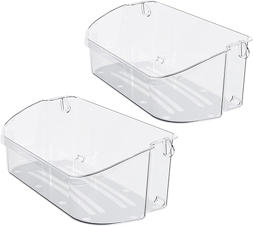 HECASA 240356402 240430305 Estante para puerta de refrigerador compatible con Frigidaire Refrigerador Puerta Estante Transparente Bin Bin 240356407