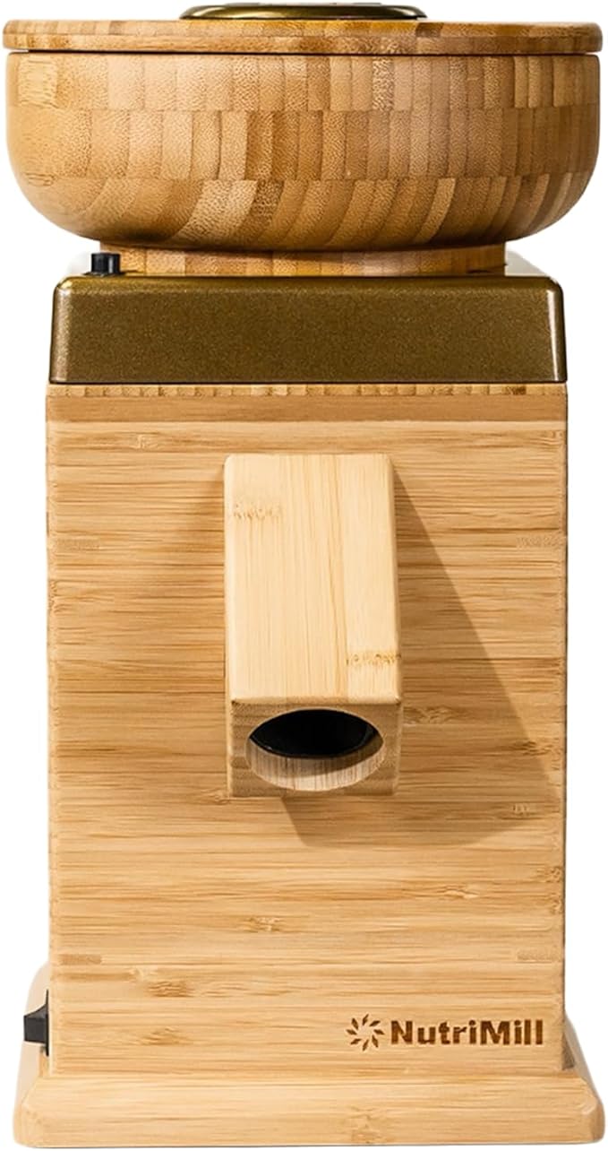 NutriMill Harvest Electric Stone Grain Mill, 450 Watt - Gold