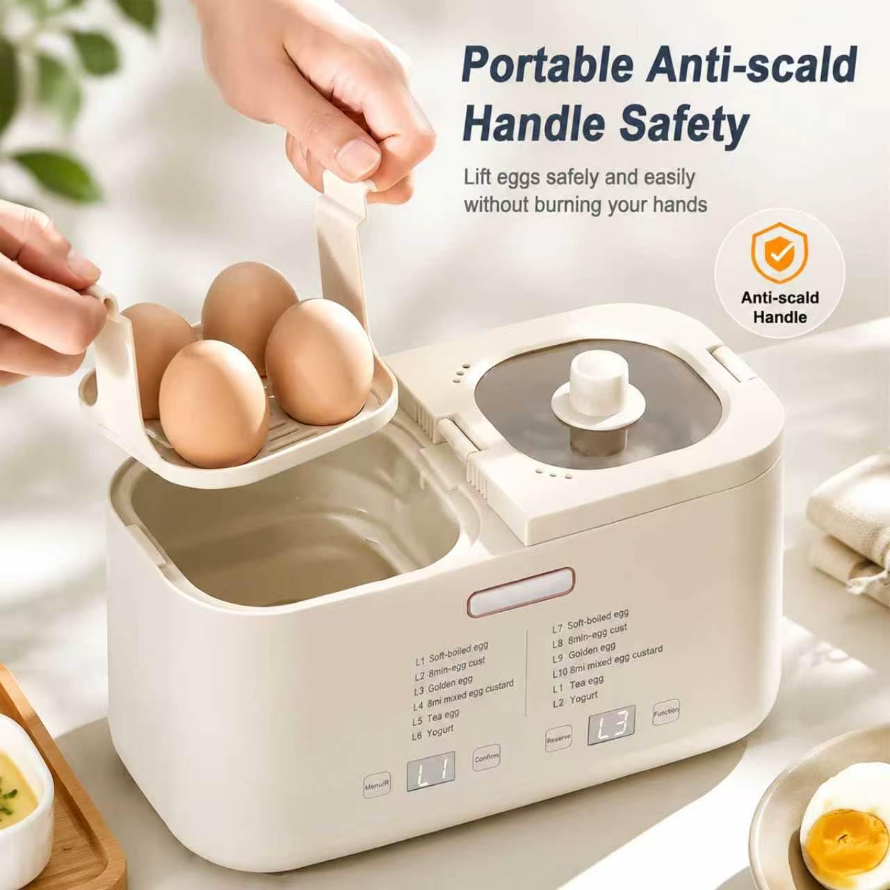 8 Smart Egg Cooker, 24H Timer i 6 trybów