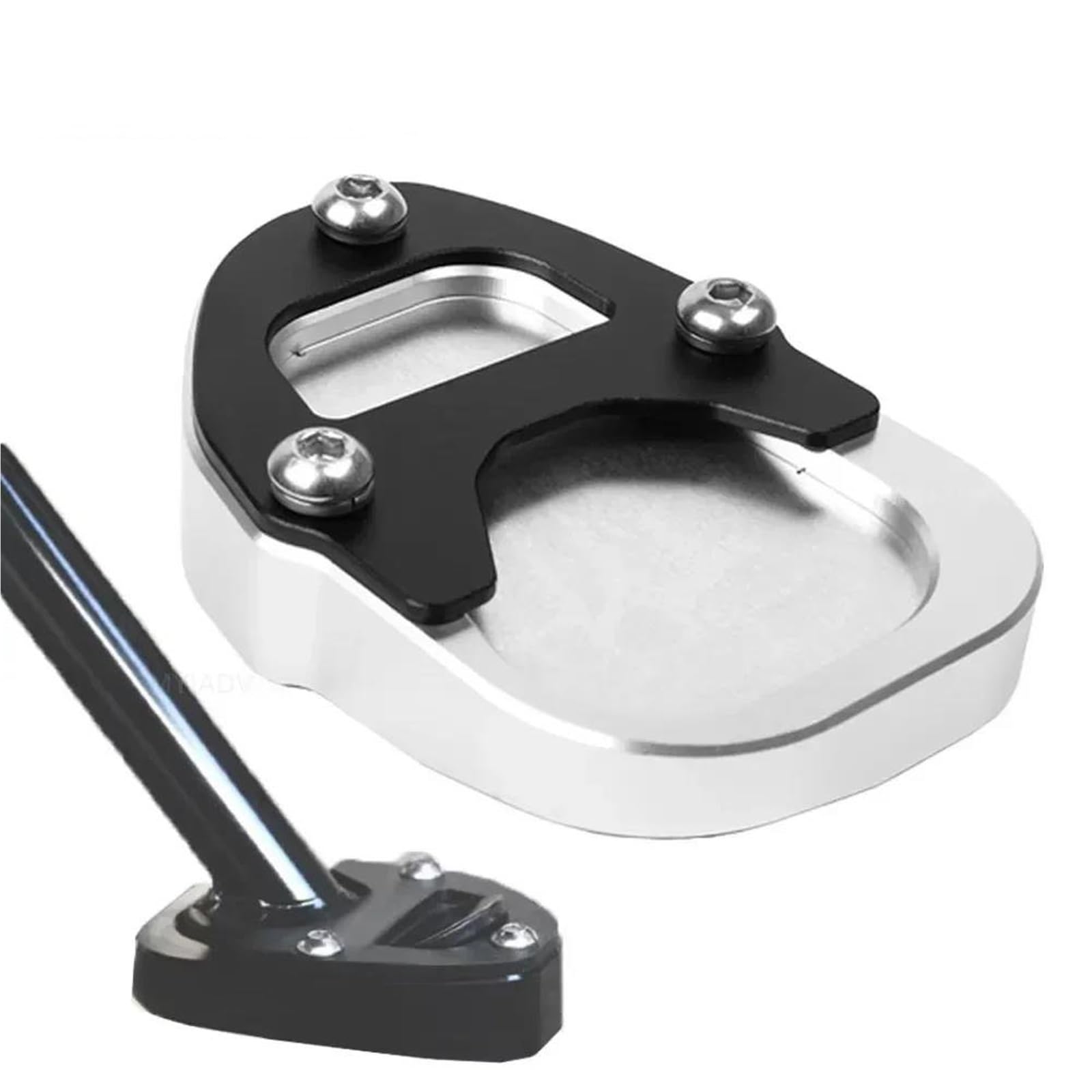 Rivestimenti Laterali Moto Cavalletto Cavalletto Laterale Piede Ingranditore Piastra di Estensione Pad per B&MW per T Racer per Scrambler 2017-2023(Argento)