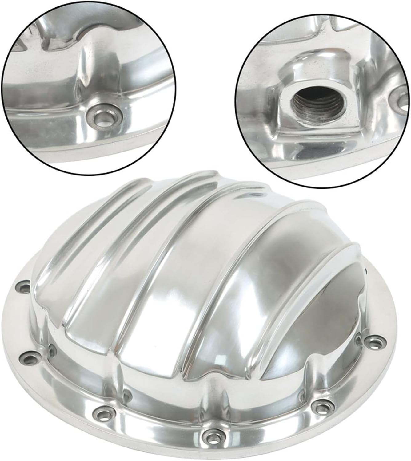 GXYWADY Differential Cover 8.5 and 8.6 Ring Gear Diff Cover Cast Aluminum Replacement for Chevy Replacement for GM Intermediates 1964-Up (all A-B-C-G-K-0 Axles)