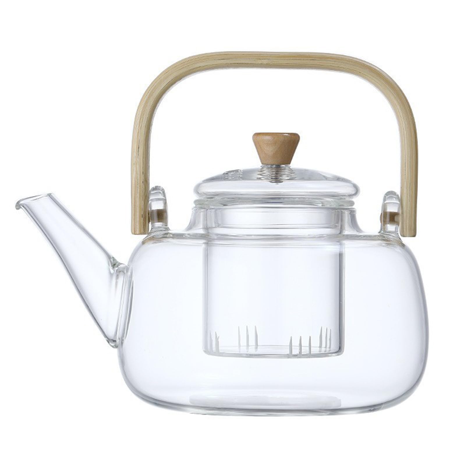 Théière en verre borosilicate 1000 ml avec manche multifonctionnelle