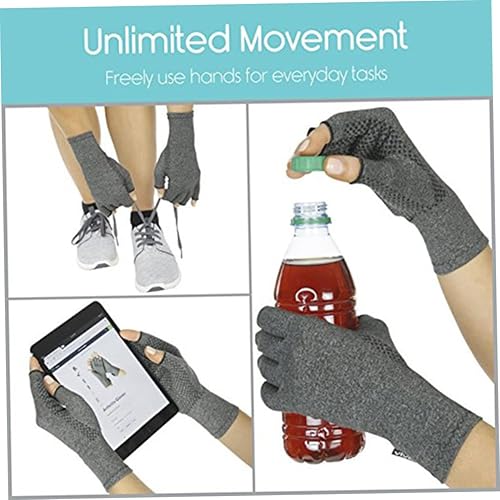 Miniatura 6 de Guantes de entrenamiento para hombre, 2 unidades, guantes para túnel carpiano, guantes para gimnasio, guantes de tendinitis, guantes sin dedos,