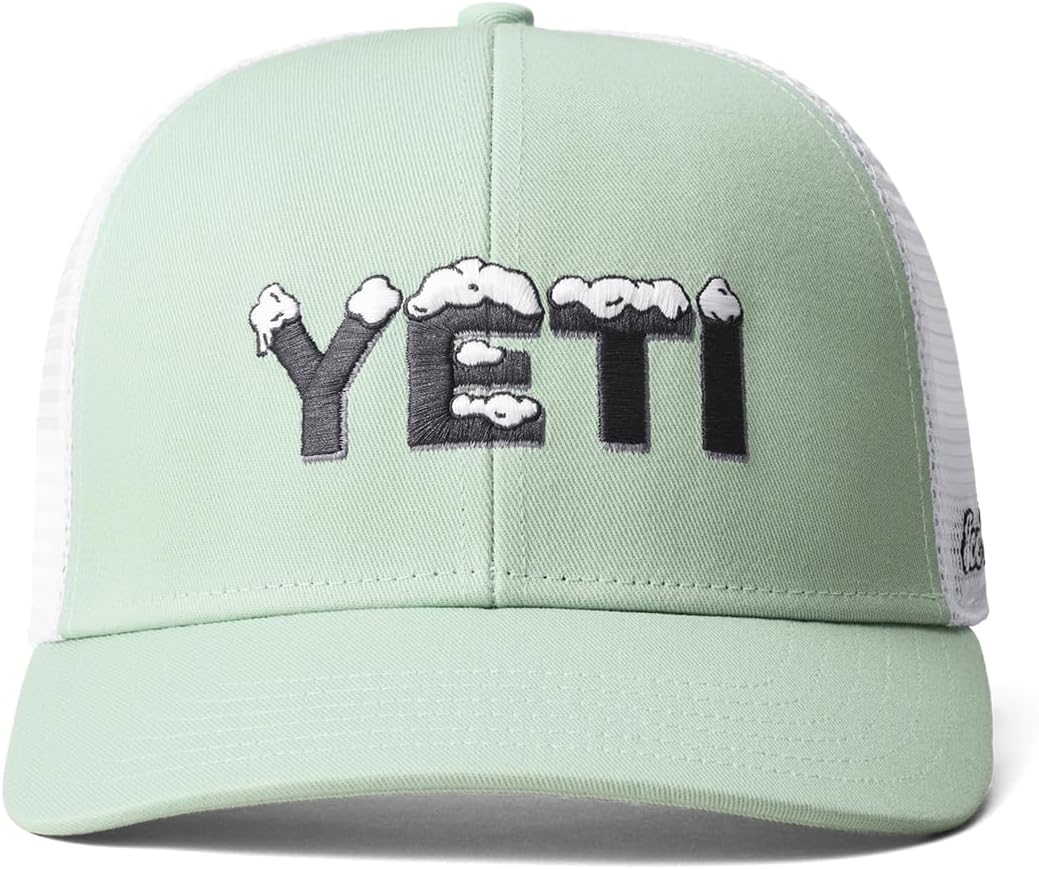 YETI Cool Ice Mid Pro Trucker Hat, Ice Blue