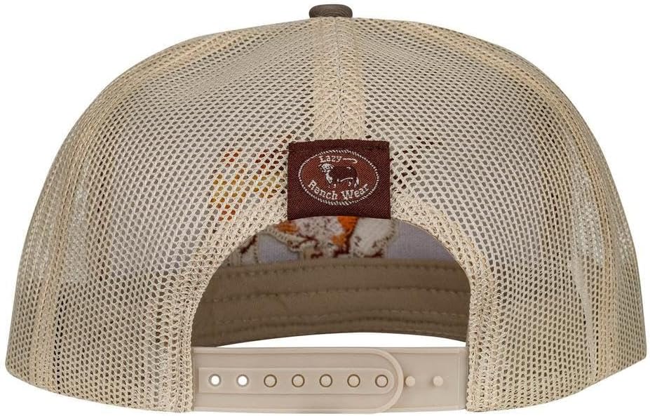 Lazy J Ranch Apache Hereford Bull Classic Trucker Rope Hat - Adjustable Unisex Country Hats