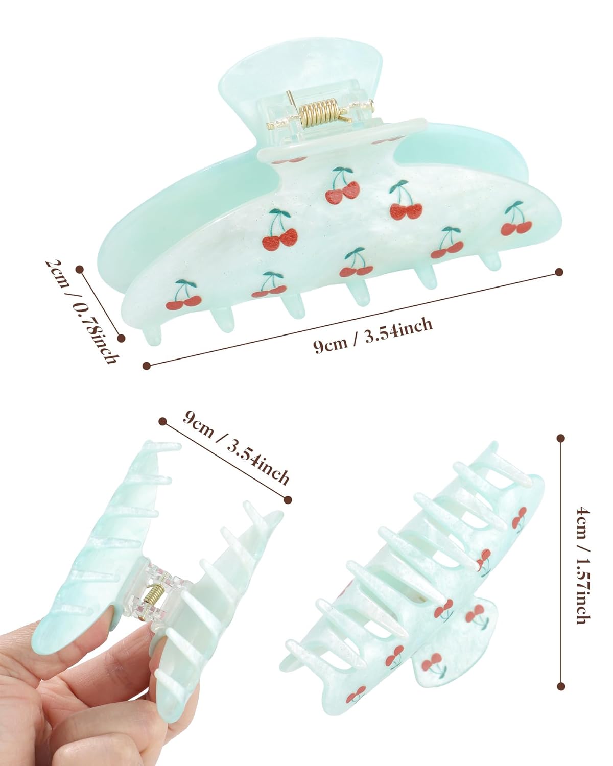 4Pcs Large Acrylic Clips - Big Non-Slip Banana Barrettes for Thick Hair, Strong Hold Jaw Clips for Women Girls - Image 3