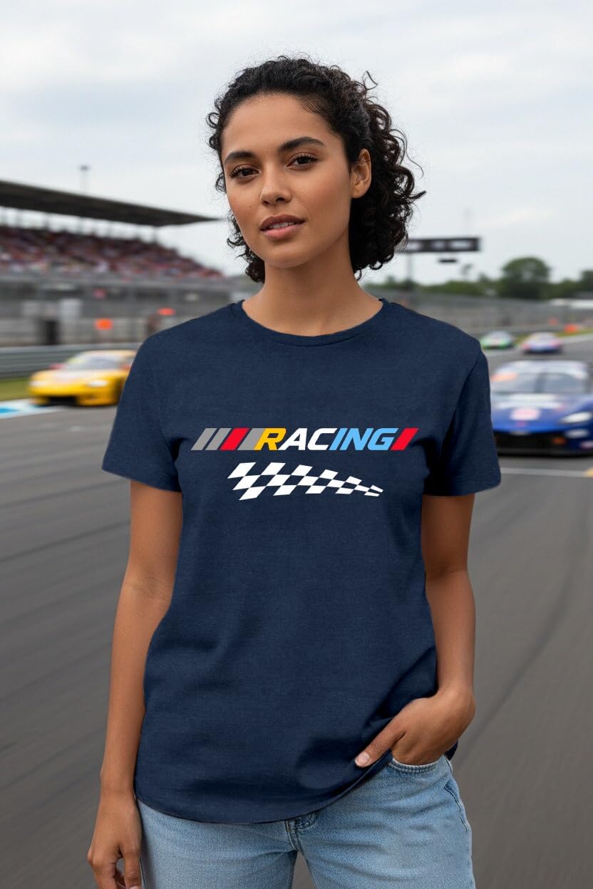Racing Shirts for Women Race Day T Shirt Racing Plaid Tee Tops - Image 3