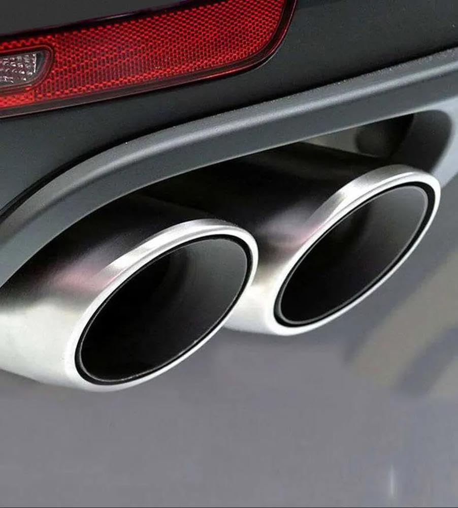 Spare Parts Stainless Steel Silencer Tail Car Exhaust Tips Pipe For Volvo V70 For Mazda 3 For Accord Throat Accessories(Silver)