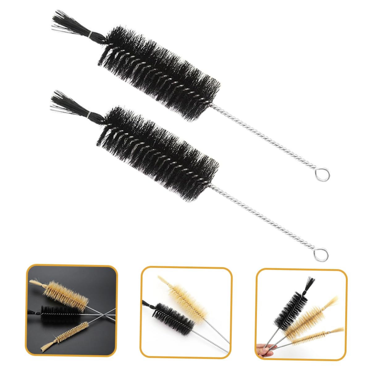 GLEAVI 8pezzi Spazzole Per Bottiglie Nylon Multi- Per Test Tubes e Utensili Per Tazze Teiere e Tubature