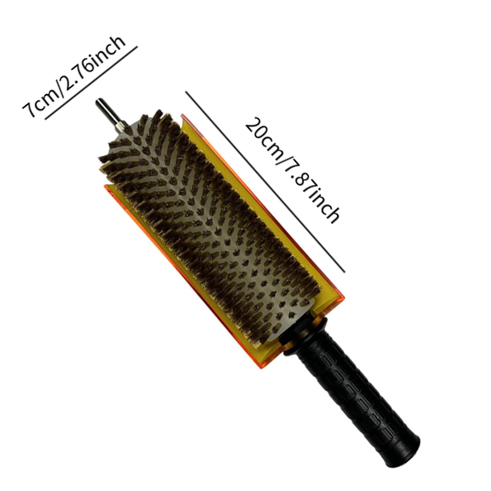 QSTDGVPW Ski Wax Brush Handle Cover Kit, Ski Waxing Brush, Easy Handling,Practical Lightweight Portable Efficient Ski Wax Brush, Copper Wire