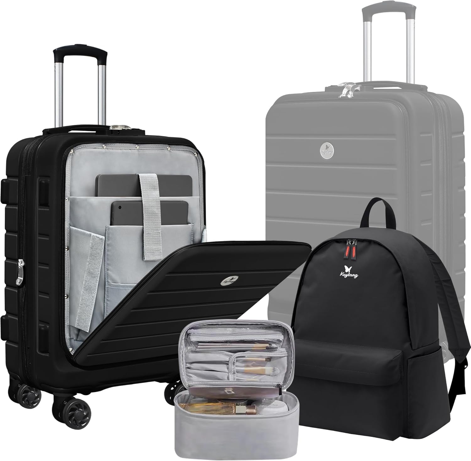 Classic KT777-20KPLUS2-BK-327 Black Carry on-3 Pieces