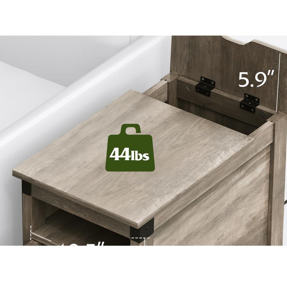 Amazon.com: WLIVE End Table with Charging Station, Narrow Side