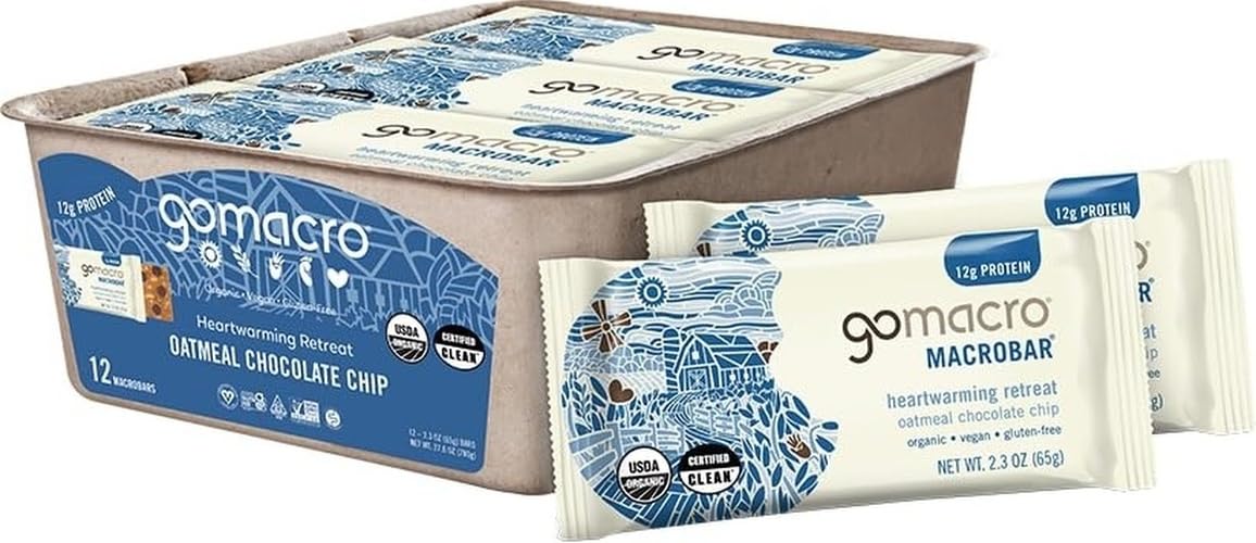 Gomacro, Nutrition Bar Oatmeal Chocolate Chip Organic 12 Count, 2.3 Ounce — Amazon image 21