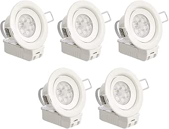 Amazon Basics Foco de empotrar redondo de 70 mm de diámetro (empotrado) Amazon Basics Foco de empotrar redondo de 70 mm de diámetro (empotrado)