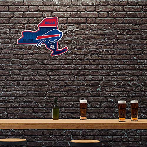 Image of Rico Industries NFL Football State Shape Shape Cut Pennant - Home and Living Room Decor - Soft Felt EZ to Hang