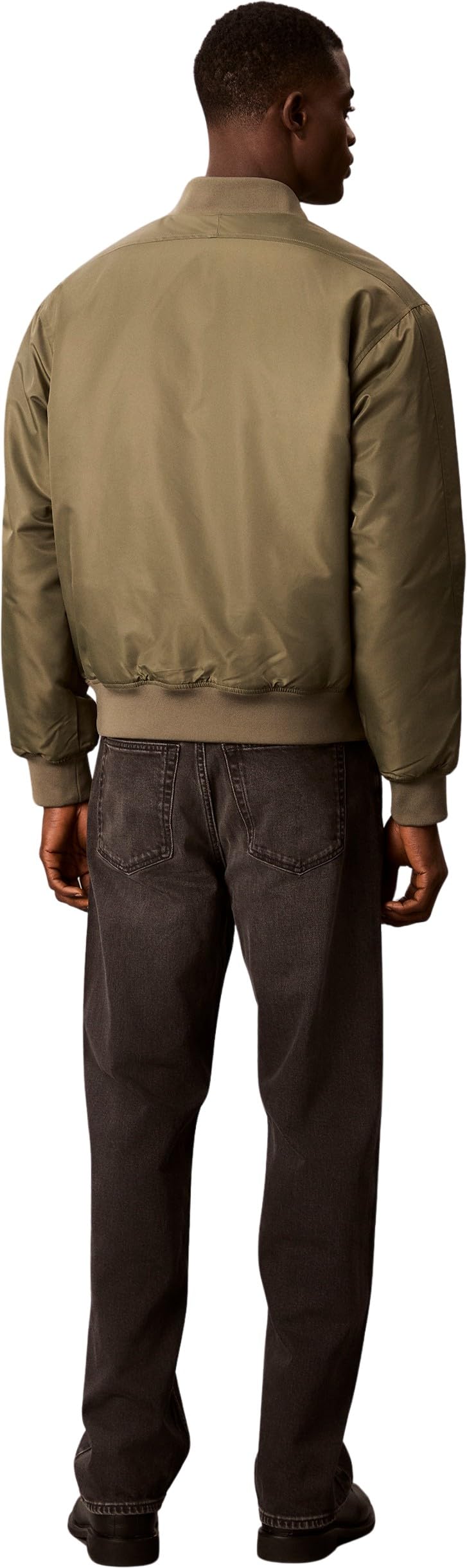 Calvin Klein Jeans Kurtka męska LS NYLON BOMBER LV04RC526G, beżowa (Dusty Olive), L, Beżowy (Dusty Olive), L