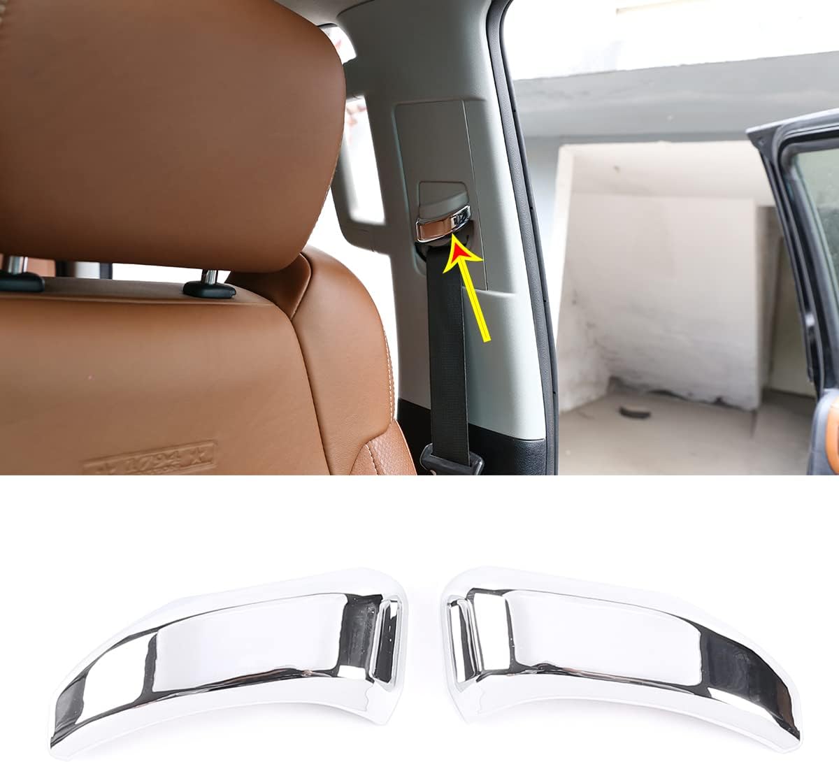 Car Seat Belt Decorative Cover Trim Fit for Toyot@ Tundra 2014-2020 Aunginsy 2PCS Car Seat Safety Belt Buckle Cover Decorative Trim Seat Belt Button Decor Cover Protect Trim ABS Interior Accessories