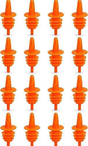 EHOMEA2Z Vertedores de botellas de licor de plástico, variedad de colores, paquete de 12 vertedores clásicos para botellas de alcohol, a prueba de