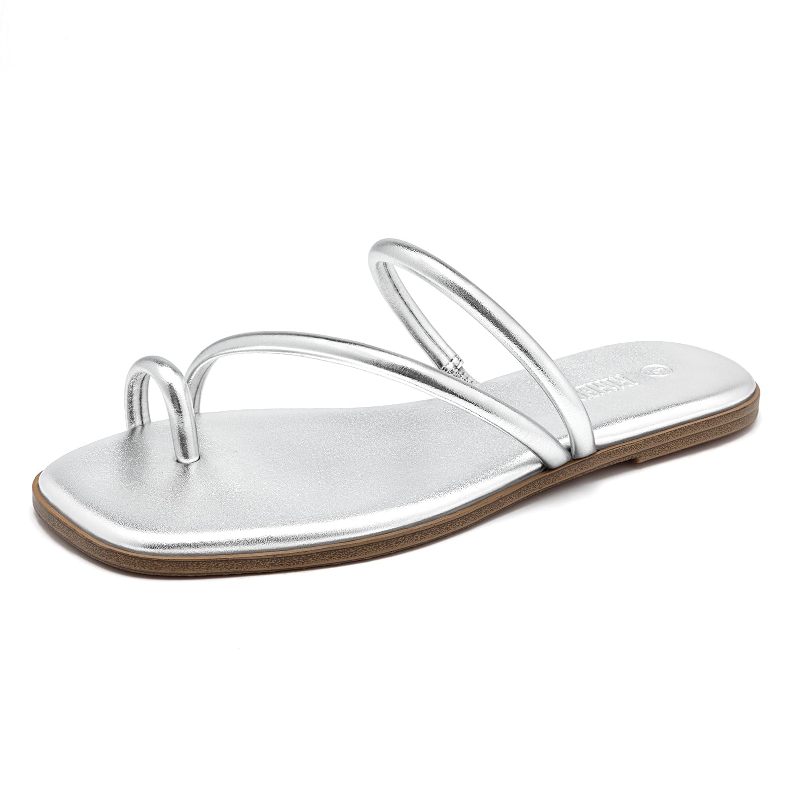 Rihero Women's Square Toe Flat Sandals With Strapp...