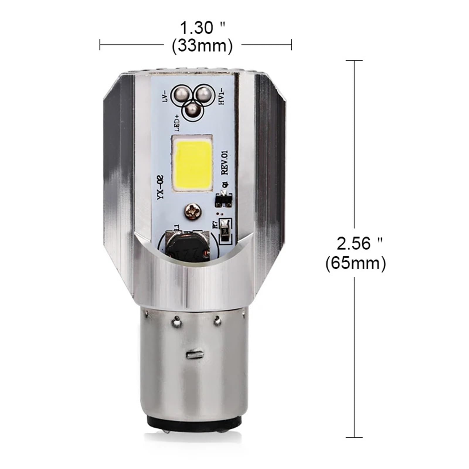 feu additionnel moto led Phare de moto 6000k, ampoule H6 Ba20d, accessoires, éclairage pour Yamaha, Honda(H4)