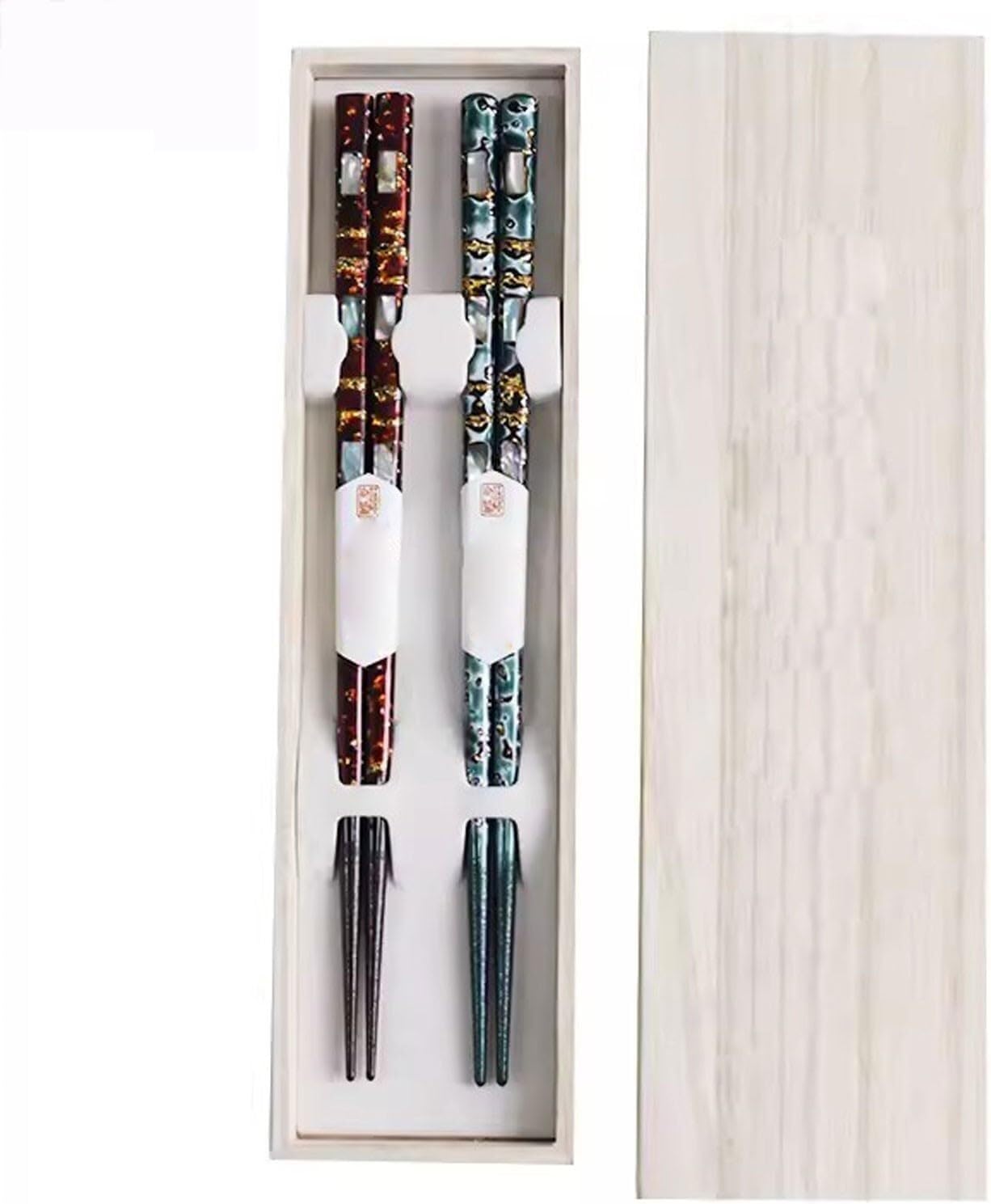 Palillos reutilizables HEWOOJA de concha artesanal hechos a mano