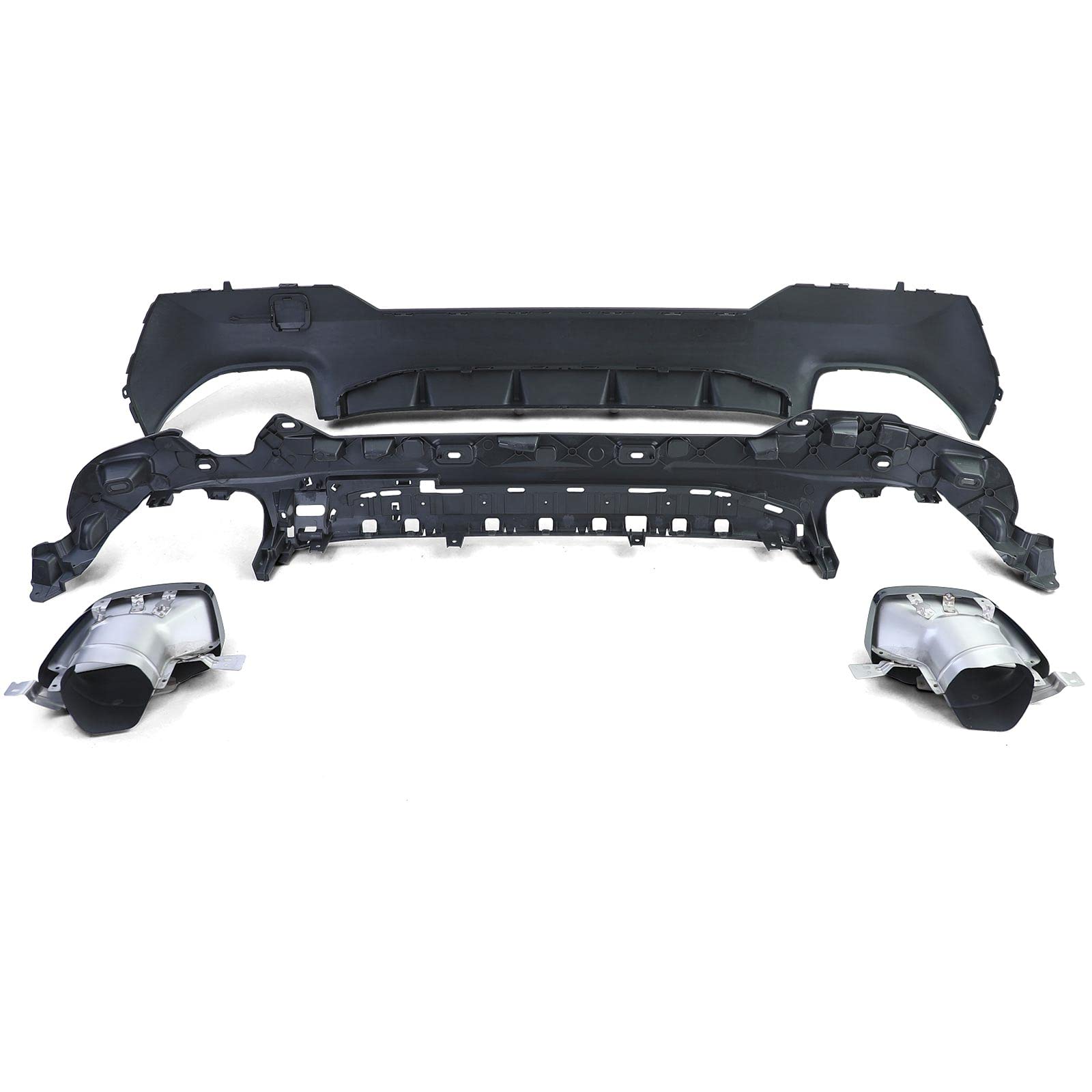 Sport Heckdiffusor Glanz + Endrohre 440 Look passt für 4er BMW G22 G23 420 430