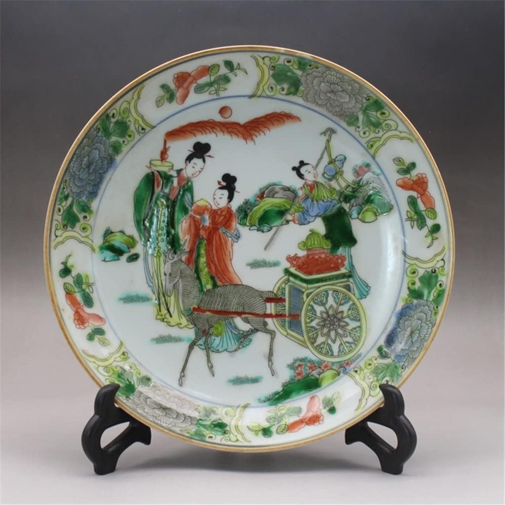 Colorful Pastel Character Stories Plate Antique Ceramics Antique Porcelain Collection