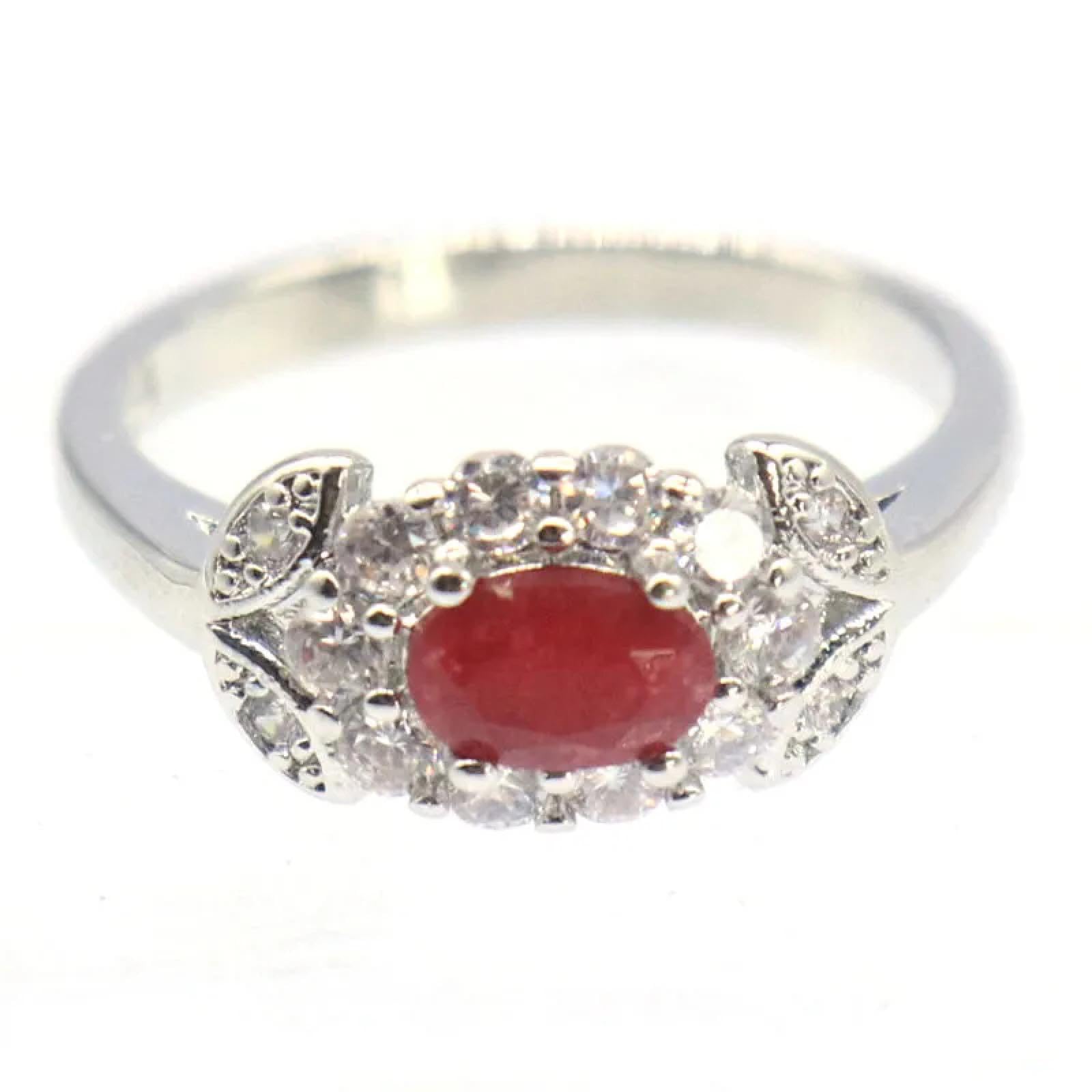 Ring Ringe Damen Bijouterie Herren 13 X 8 Mm Roter Rubin, Farbwechsel-Topas, Mystic Topas- Ringe, Viele Größen 7,75 Zultanitel