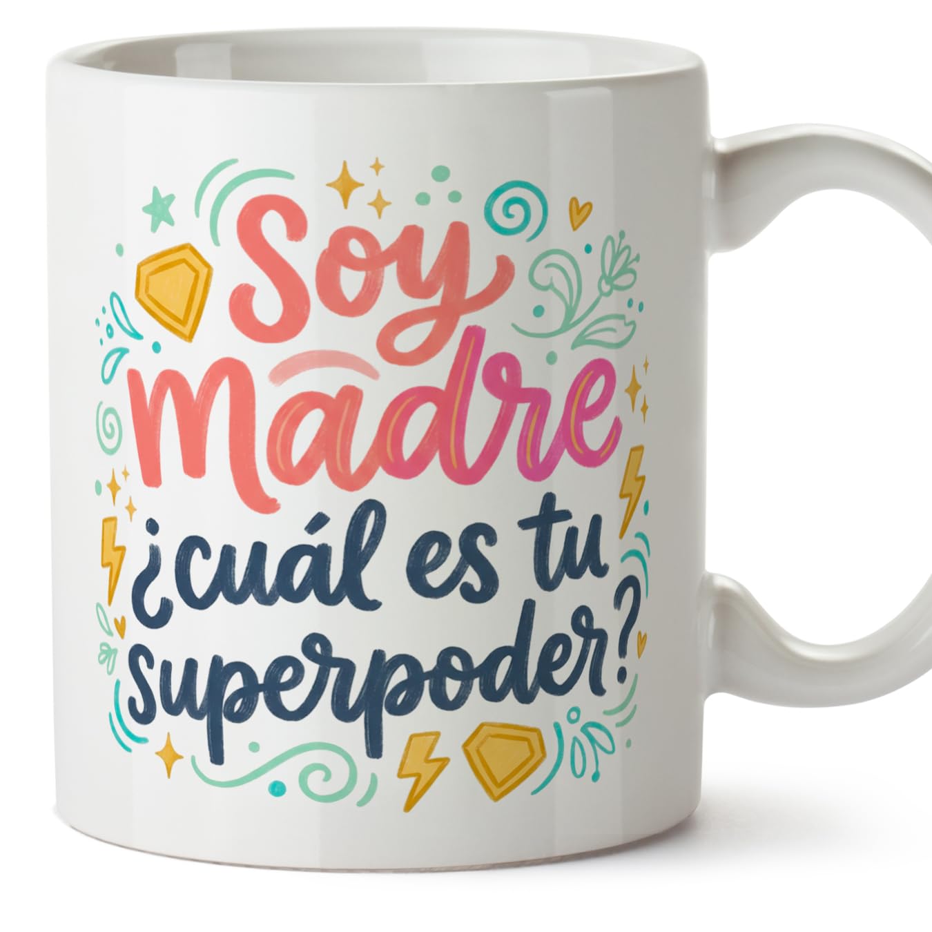 MUGFFINS Taza mamá con frase Para la mejor mamá del mundo en Español | regalo madre | 330 Ml 11 oz | Idea original para regalar | progenitores v3 — view 31