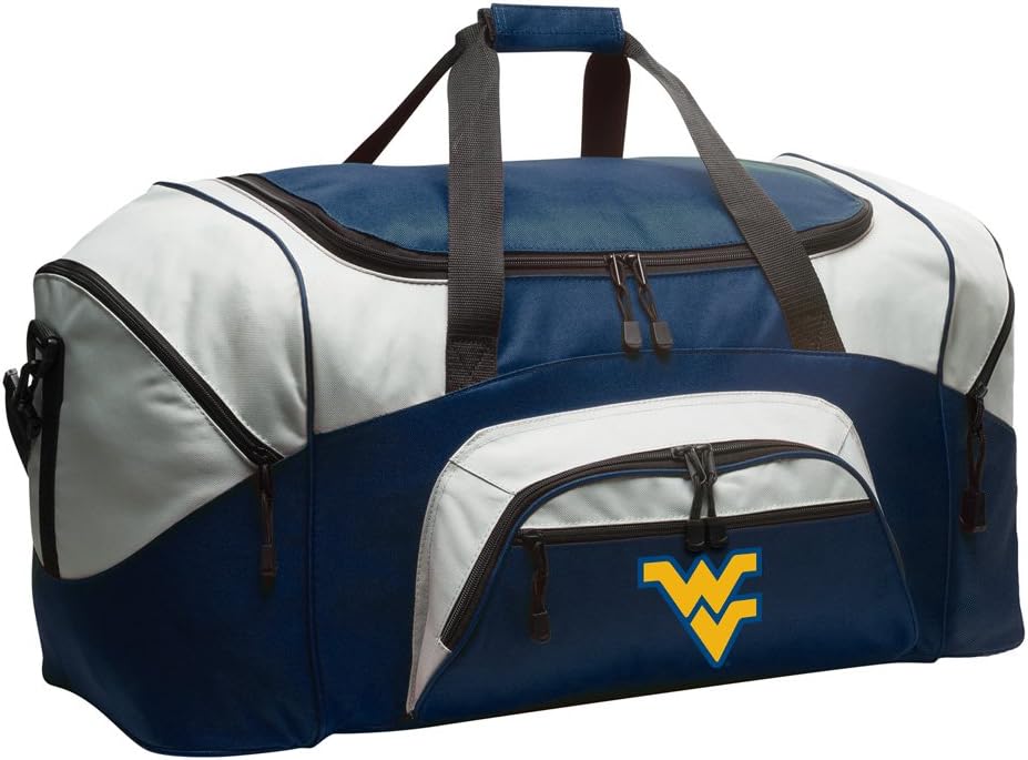 West Virginia University Duffel Bag LARGE WVU Suitcase or Gym Sports Gear Bag