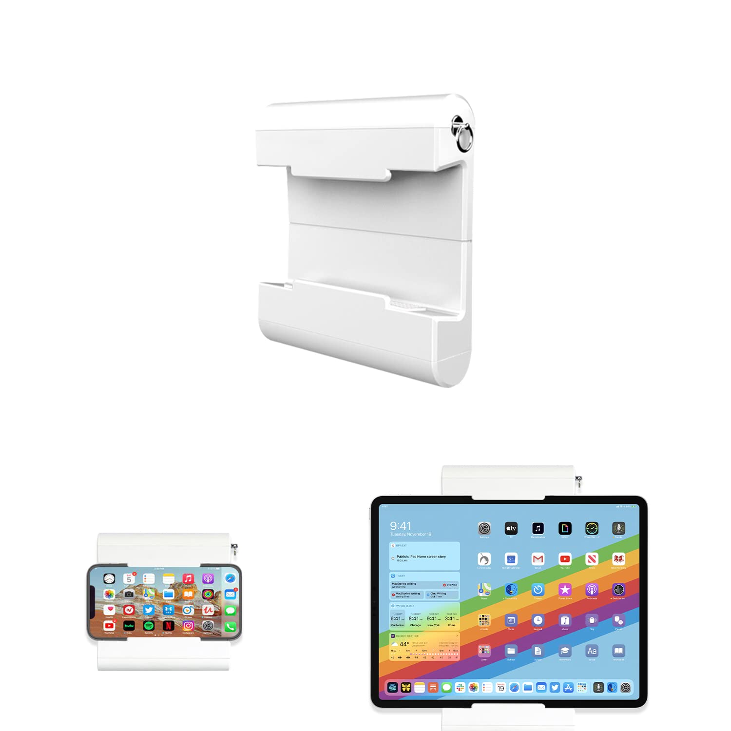 TFY Universal Self Adhesive Wall Mount Holder for Tablets,e-Readers and Smartphones,4.5-12.9 inch Devices,Compatible with iPad Pro,Air,Mini,Huawei,Galaxy (White) (B09JNL8R7M) Amazon Price History, Amazon Price Tracker