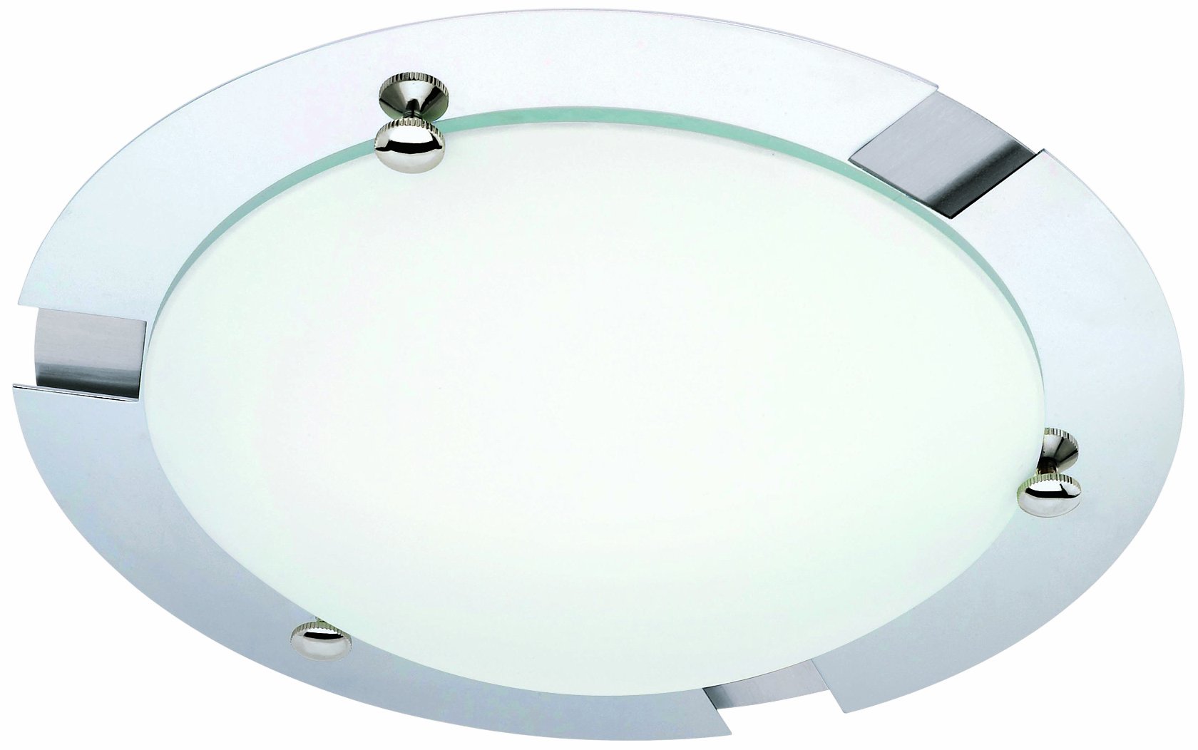 Plafonnier de salle de bain Briloner chromé au design épuré