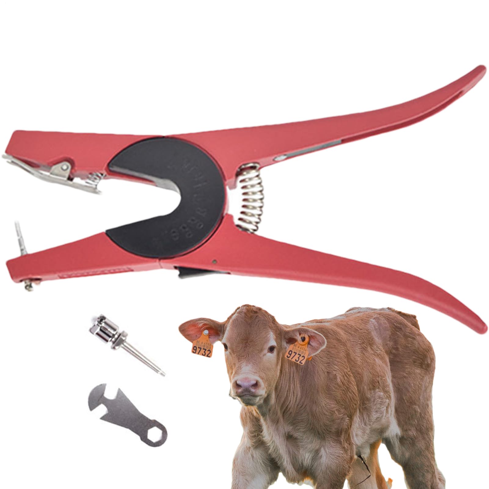 Pince À Boucles D'oreille Bovines, Poignée En D'aluminium Antidérapante, Applicateur Pour Boucles D'oreille Bovines, Pour Chiens Chèvres Cerfs Élevages Et Pâturages