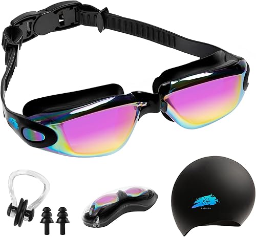 Kala Swimming Goggles Adult Men & Women with Swim Cap, UV Polarized anti Fog Swim Goggles for Men and Women disponible en Yaxa Colombia