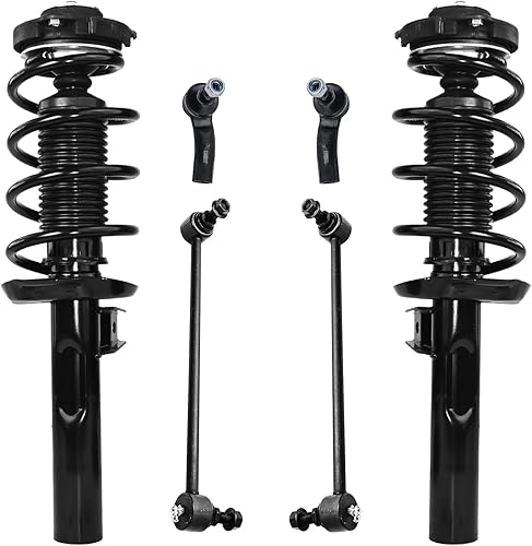 Detroit Axle - Kit de puntales delanteros para Volkswagen Jetta Passat Golf Beetle Eos Rabbit Audi A3 Quattro, 2 puntales con muelle helicoidal 2