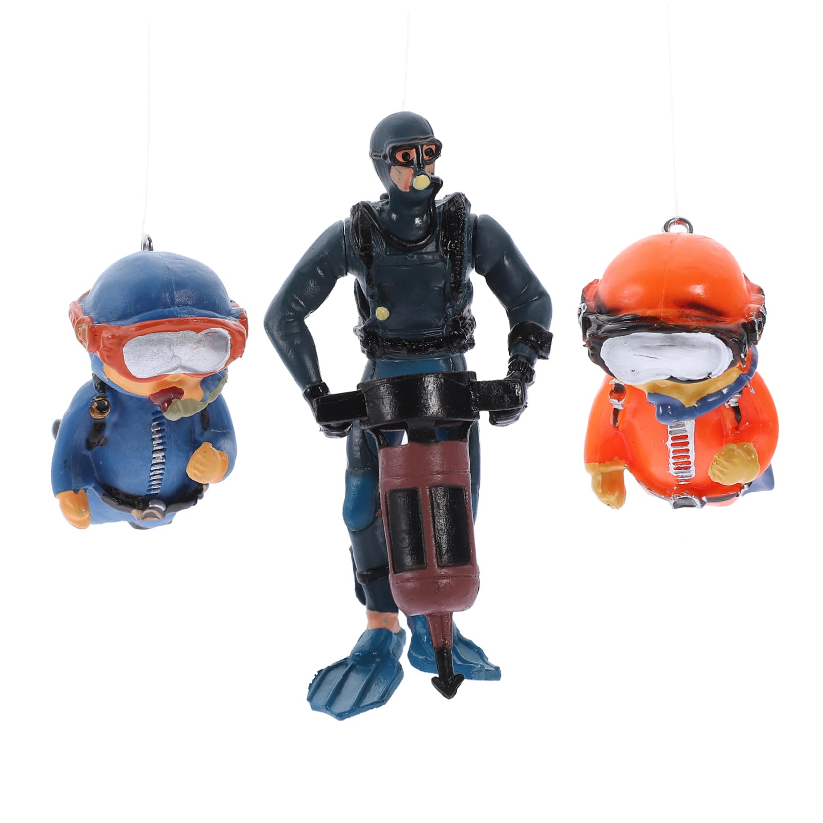 TOPBATHY 5 Ensembles Décoration D'aquarium Decor Aquarium Décoration Aquarium Figurine De Plongeur Aquatique Ornement De Plongeur Flottant pour Aquarium Décorations D'aquarium 3 Pièces * 5