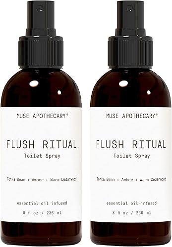 Miniatura 34 de Muse Apothecary Flush Ritual - Aerosol para inodoro aromático y refrescante, usar antes de ir, 4 onzas, infundido con aceites esenciales naturales