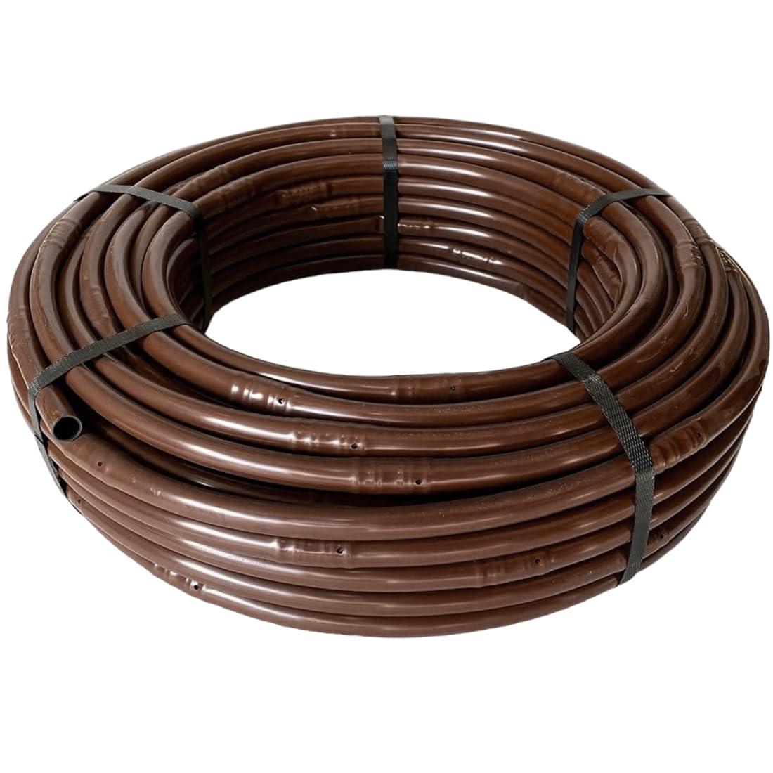Tubería 16mm con goteros autocompensantes | Tubería de goteo cada 33cm [100 Metros] Riego por goteo | Tubería riego Marrón