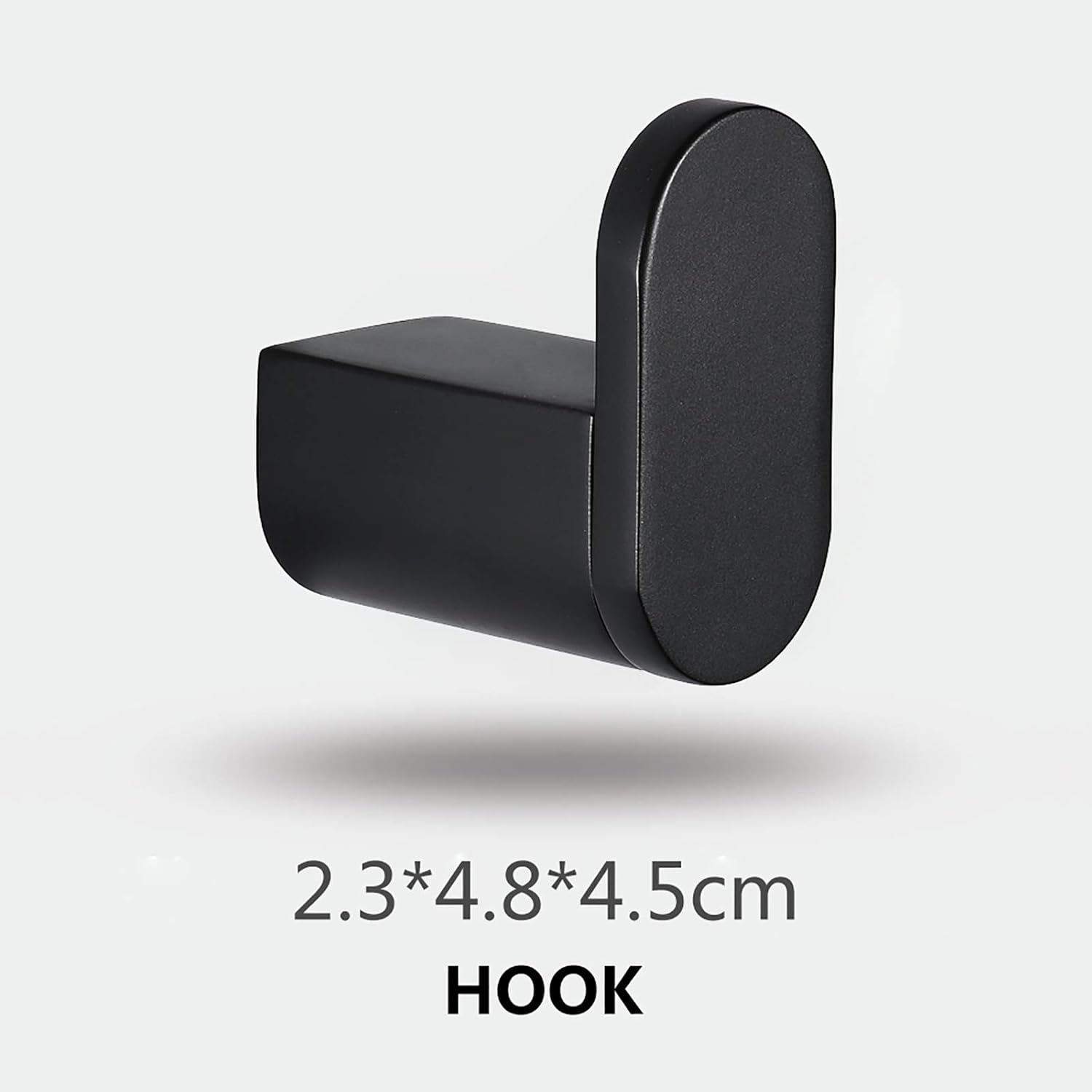 Coat Hooks Wall Mounted Robe Hook Black Towel Hook Brass Heavy Duty Shower Hook for Office, Kitchen, Home, Screw Installation,Single