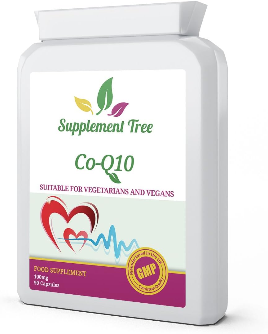 Co Enzyme Q10 CoQ10 100mg 90 Vegetarian Capsules | Trans from Naturally Fermented | Energy Heart Supplement | UK Manufactured GMP Guaranteed Quality