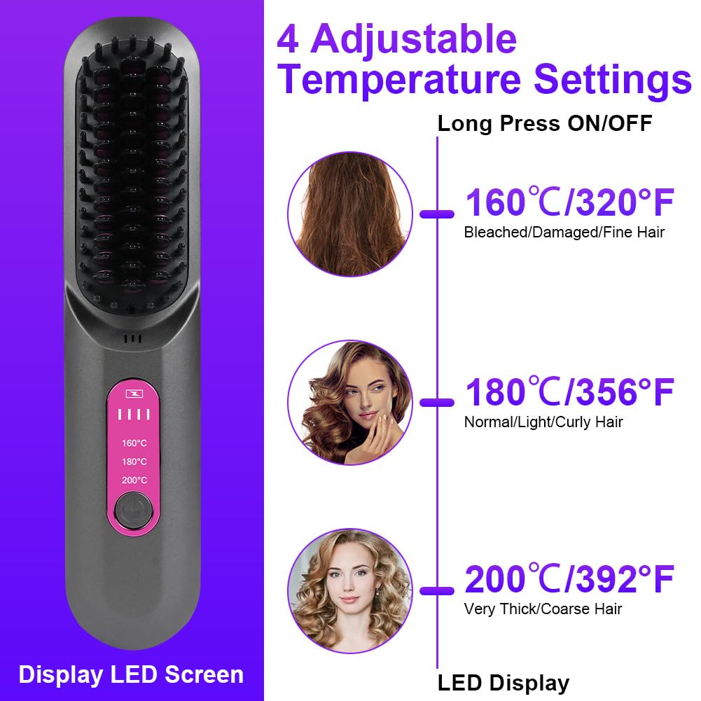 LOPHE Go Brush Pro Hair Straightener Comb - Image 4