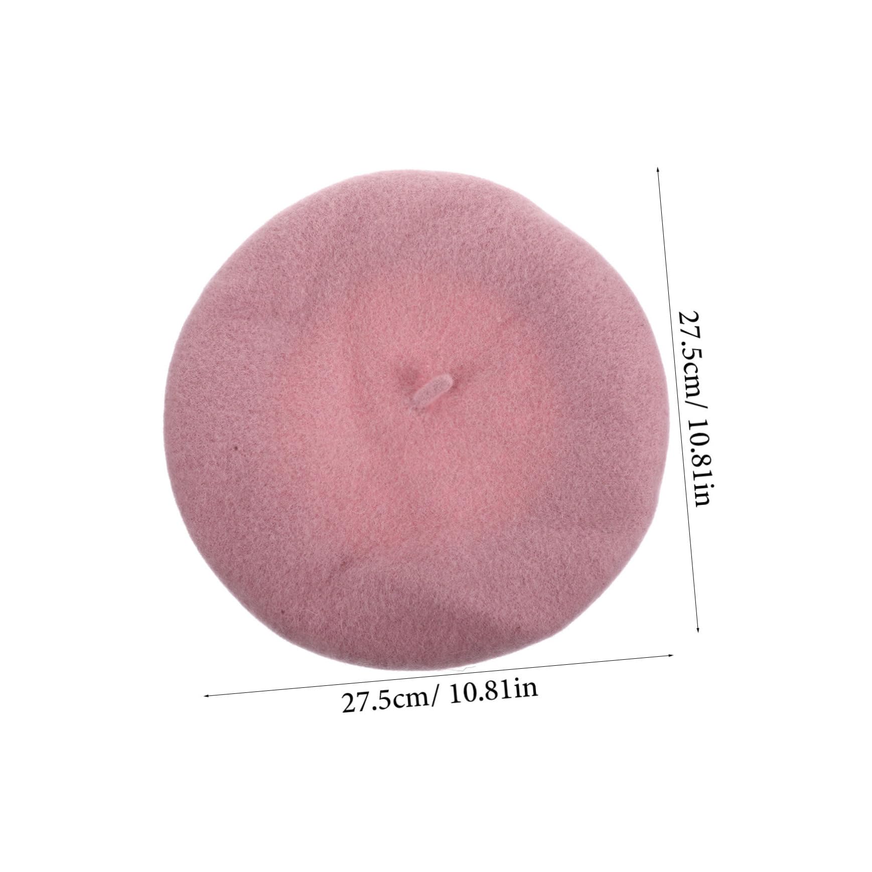 FOMIYES Women's French Style Wool Beret Hat Breathable Casual for Festival Outdoor Activities Pink
