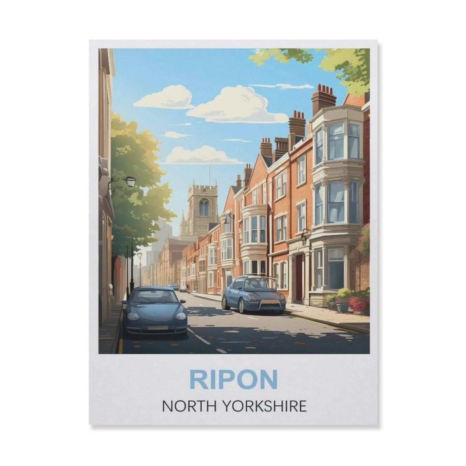 Funny Metal Tin Sign Wall Decor，Ripon North Yorkshire(15x30cm）