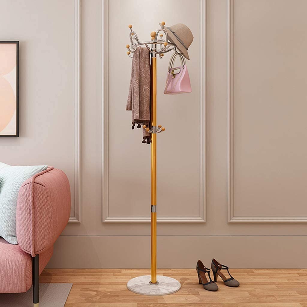 Porte-Manteau Porte-Manteau En Acier Inoxydable, Cintre Au Sol Porte-Chapeau Salon Chambre Présentoir Meubles De Maison Porte-Manteau Décoration Assemblage Facile