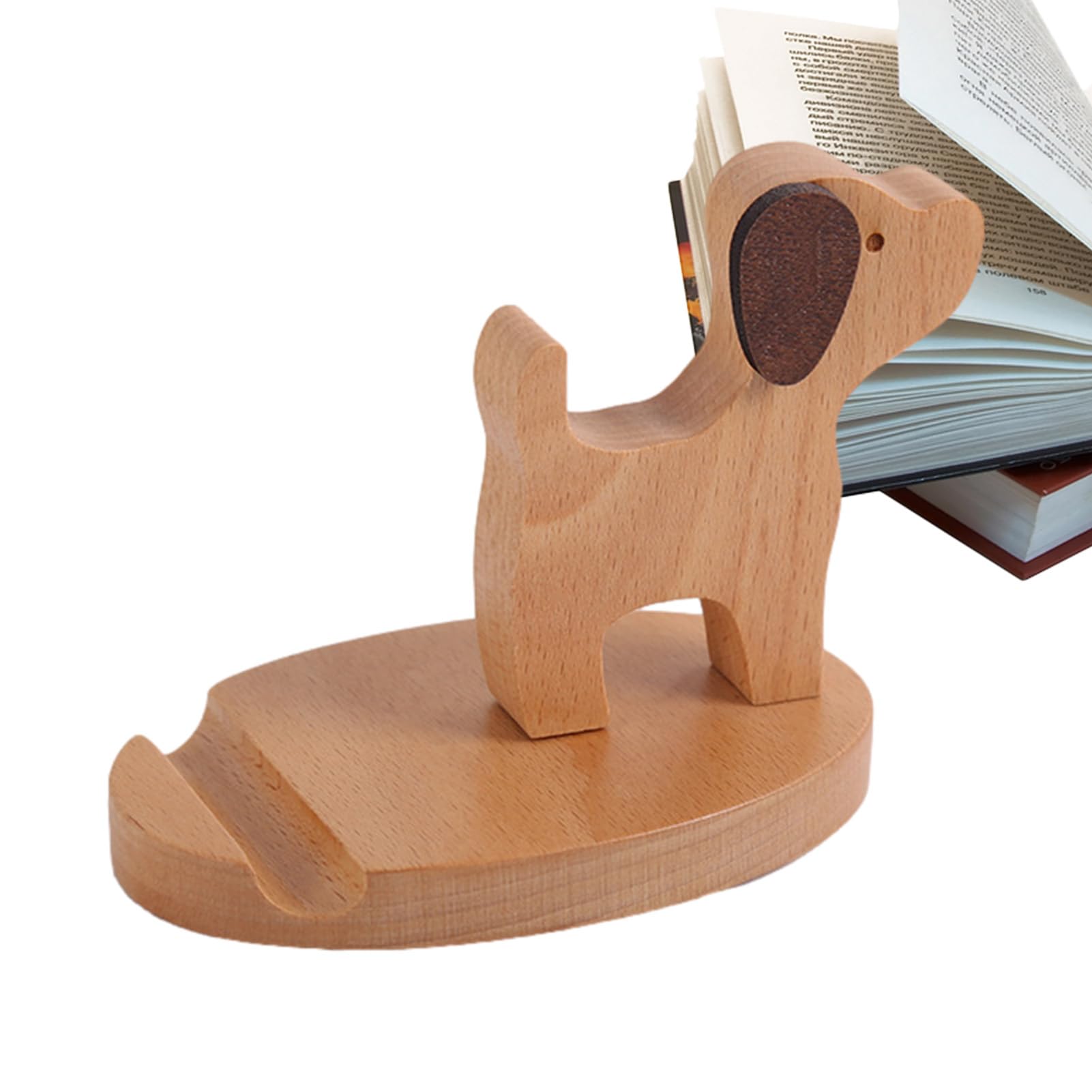 Garneck Supporto per Telefono in Legno a Forma di Cane, Porta
