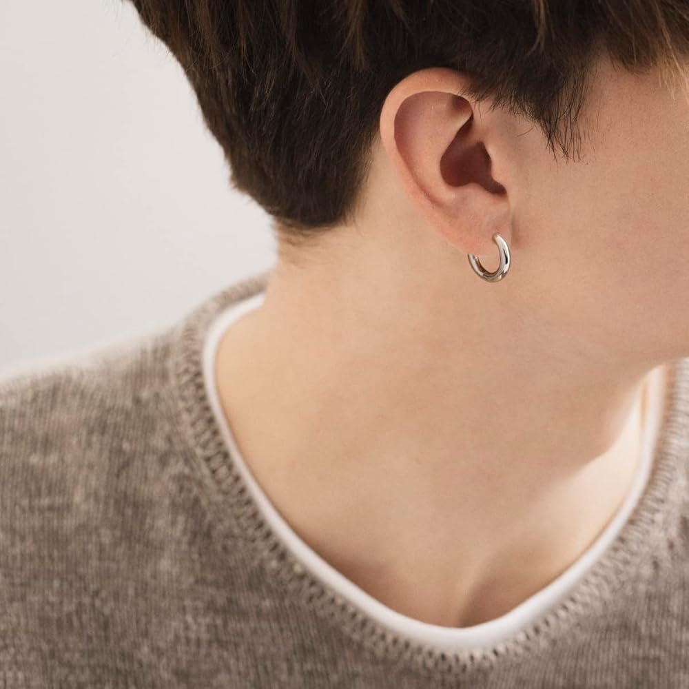 Amazon | 4℃HOMME+(ヨンドシーオムプラス) シルバー ピアス