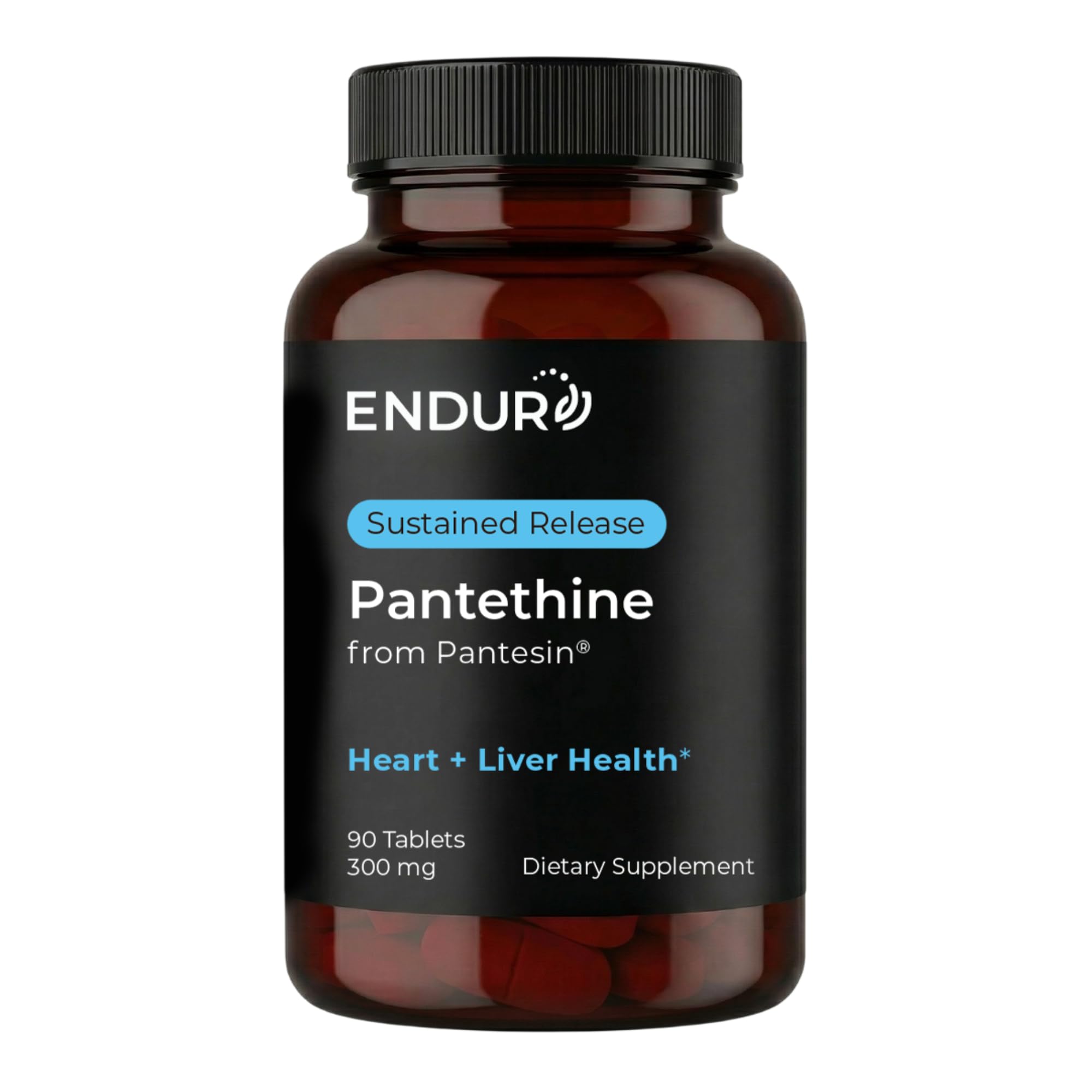 ENDUR Pantethine from Pantesin 300mg, Sustained Release, 90 Tablets 90 Count (Pack of 1)