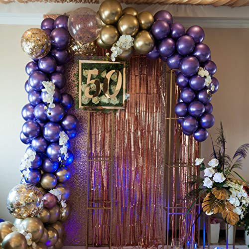 Image of Neo LOONS 100 pcs 5 inch Pearl Purple Premium Latex Balloons - Great for Kids, Adult Birthdays, Weddings, Receptions, Baby Showers, Water Fights, or Any Celebration