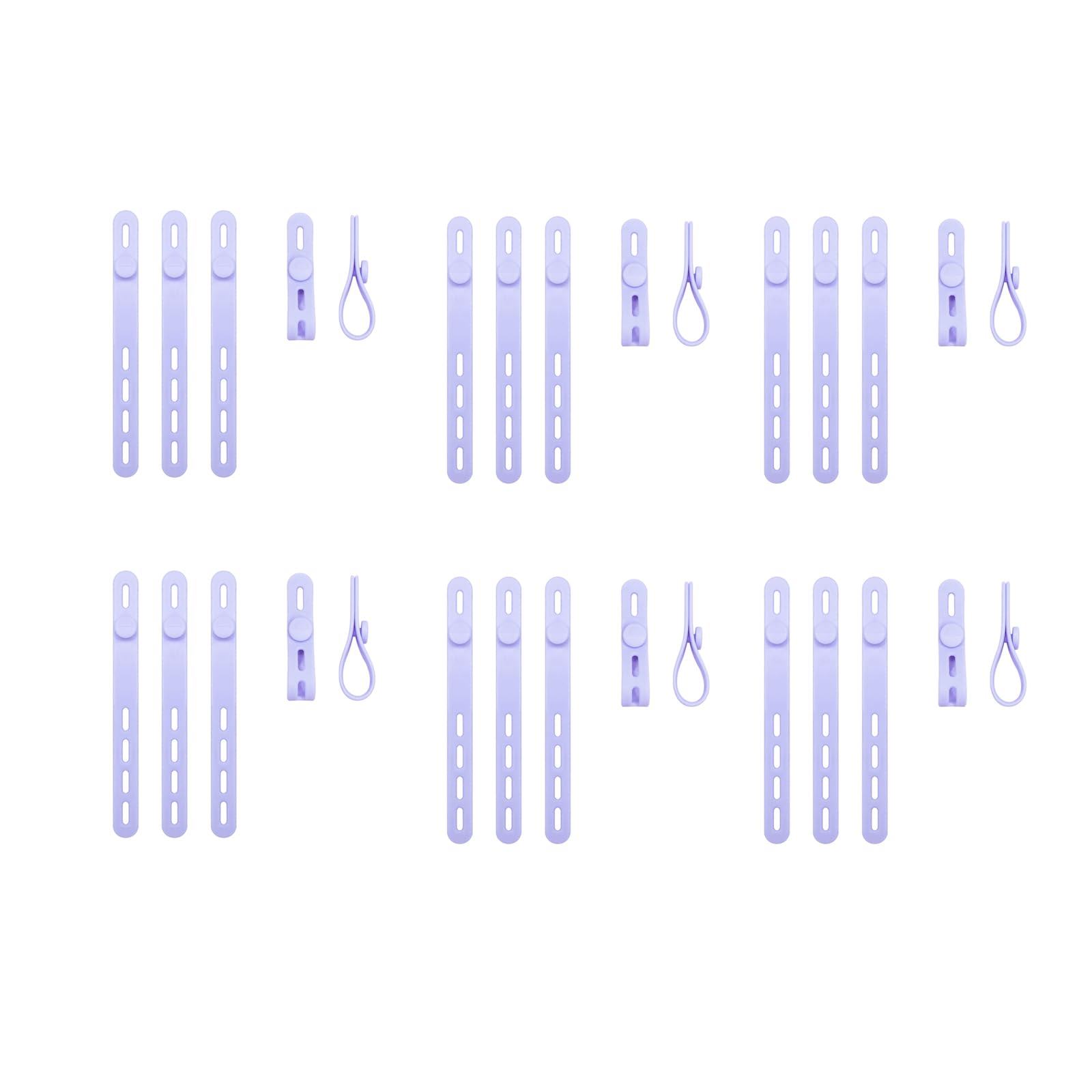 30Pcs Silicone Cable Ties for Home Cord Management Easy Elastic Cable Holders