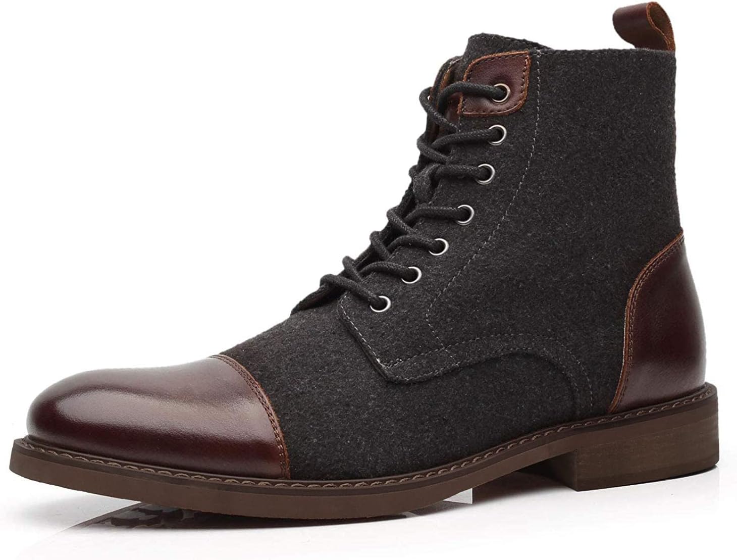 Men's Boots Casual Booties Ankle Oxford and Formal Dress Boot Woolen and Leather Lace-up Fashion Chukka Boots